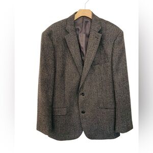 Black Label Lauren Ralph Lauren 100% Wool Herringbone Slim Blazer 44R